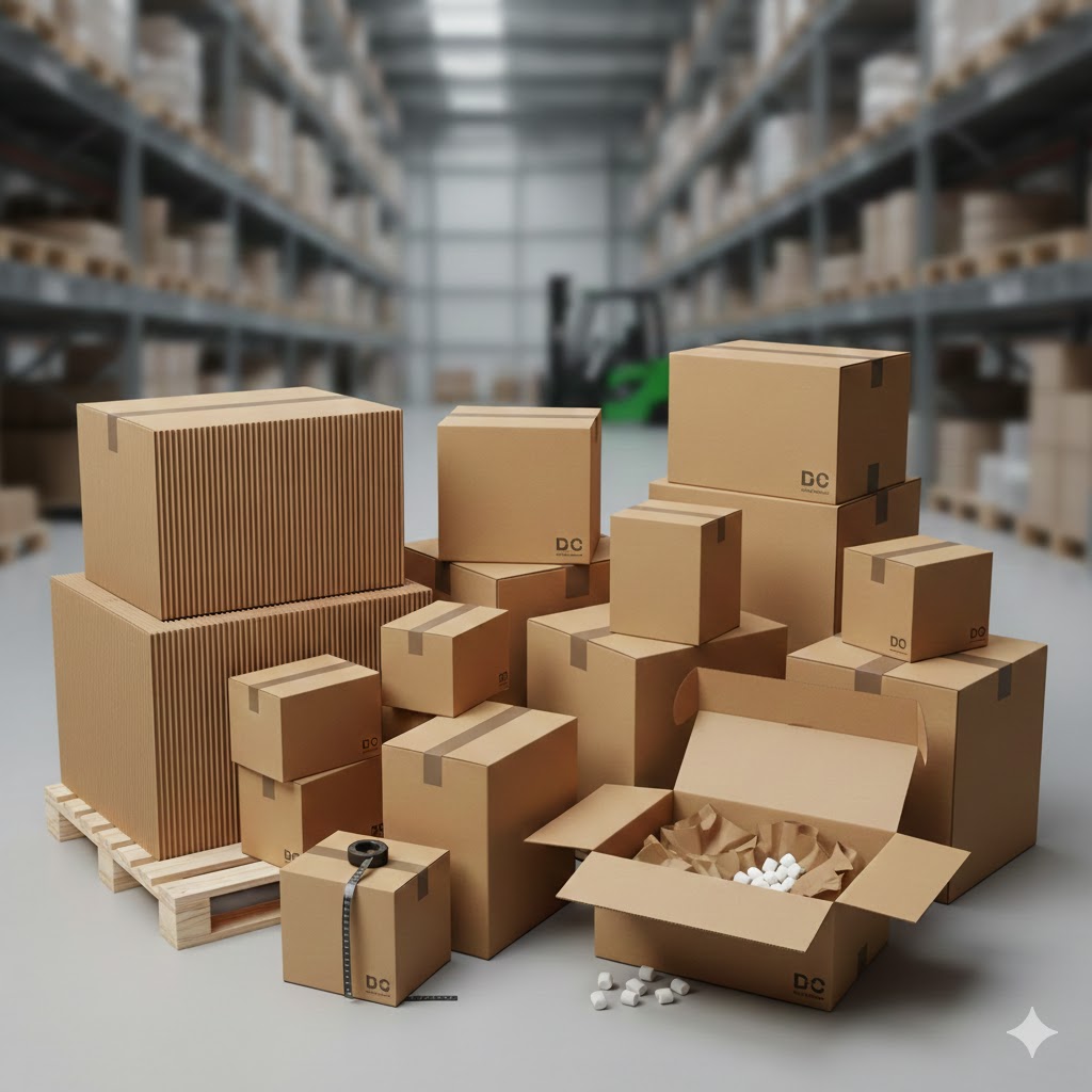 صناديق الكرتون